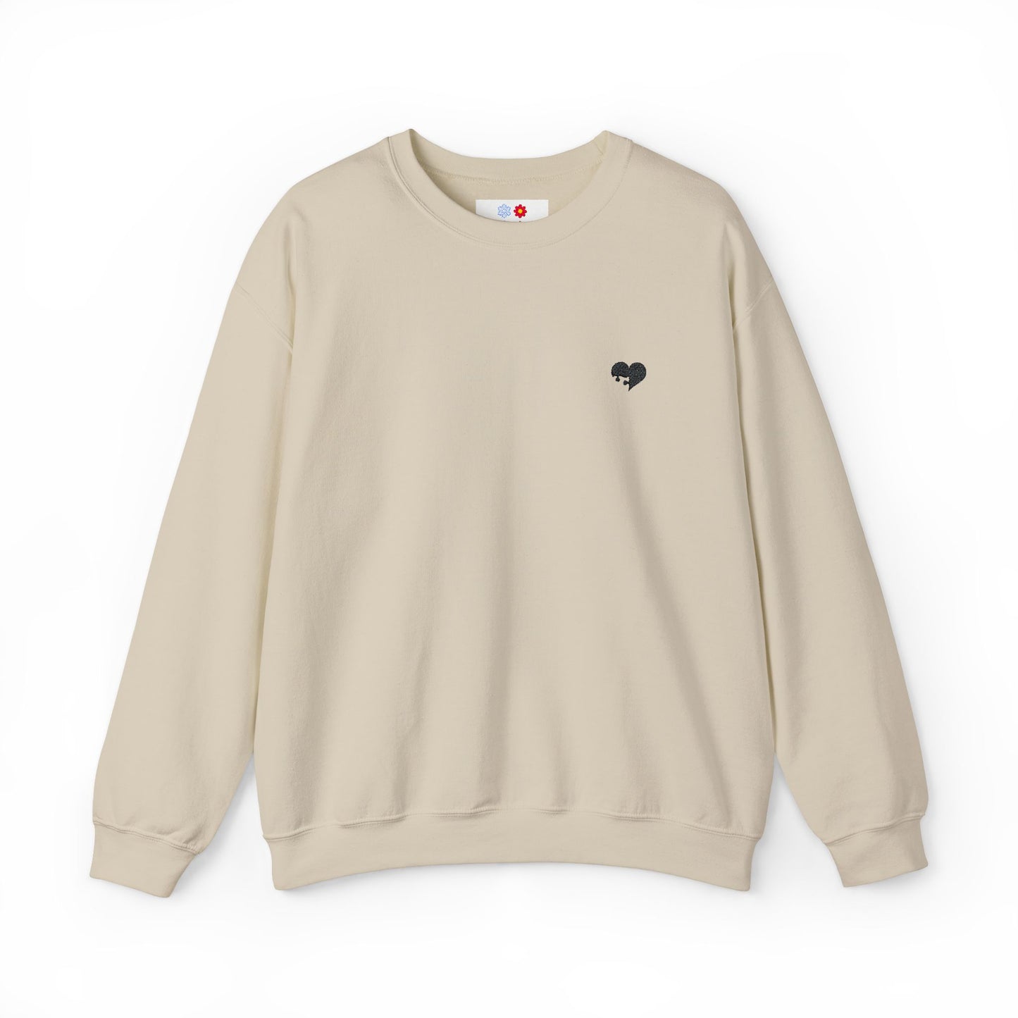 Missing Piece Heart Embroidered Crewneck