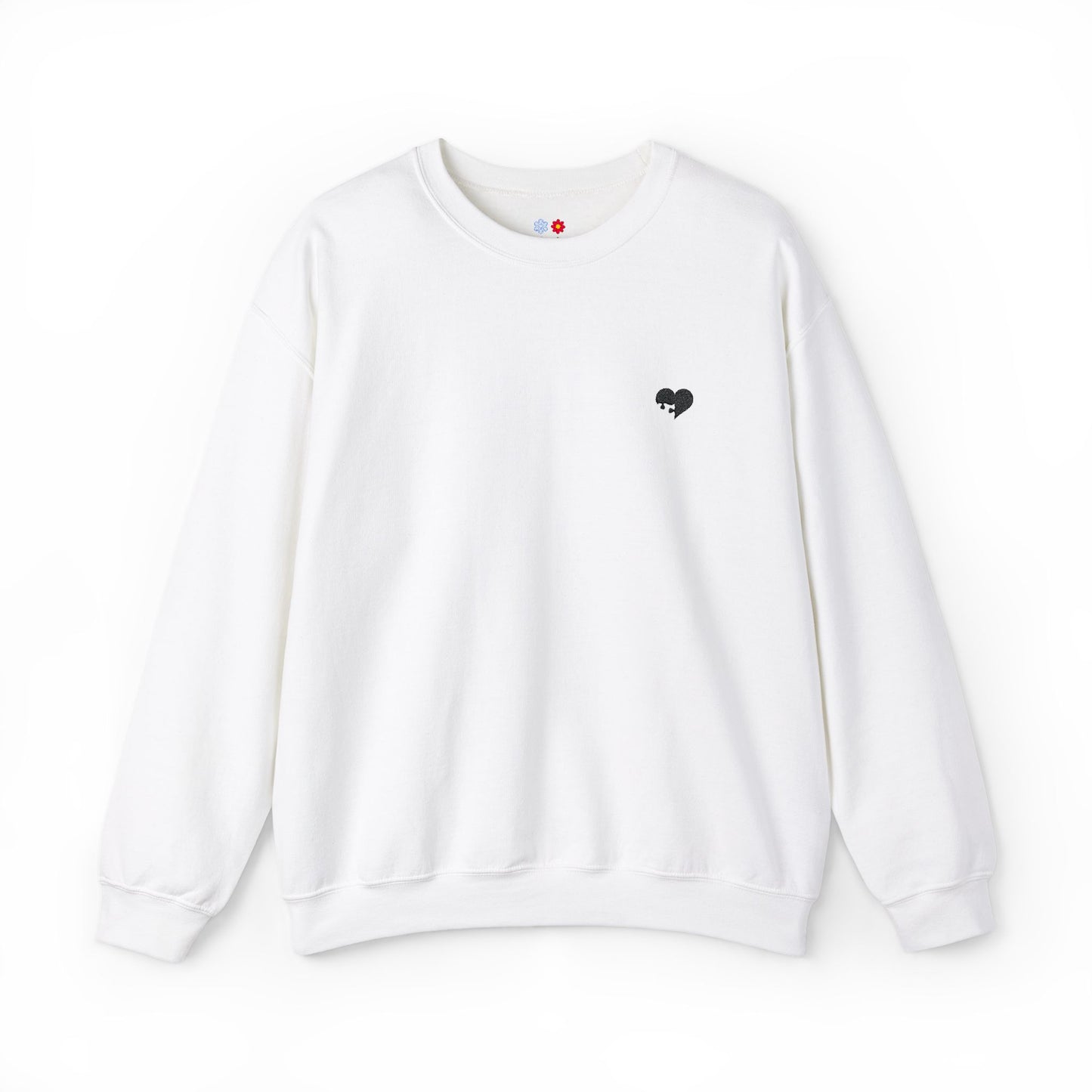 Missing Piece Heart Embroidered Crewneck