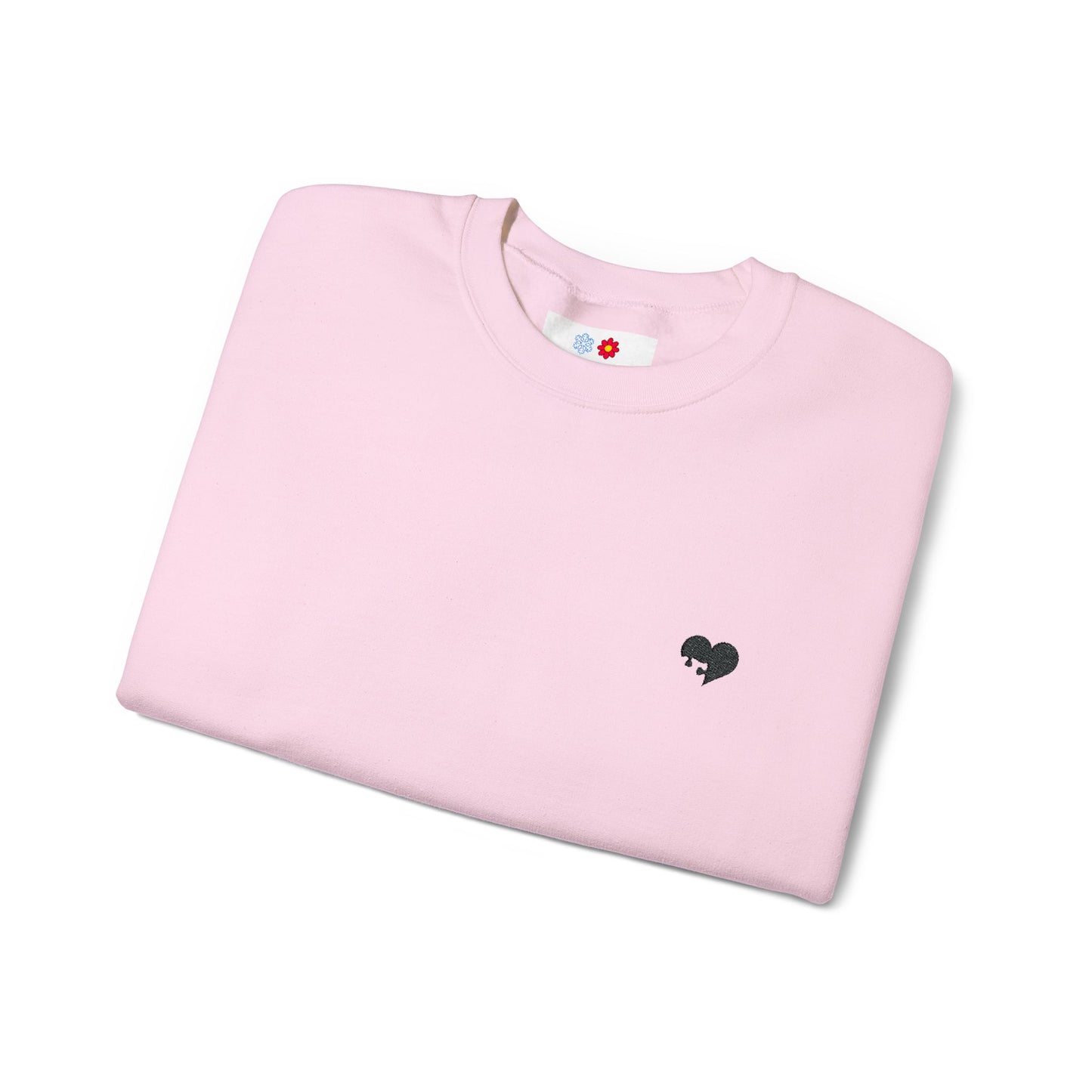 Missing Piece Heart Embroidered Crewneck