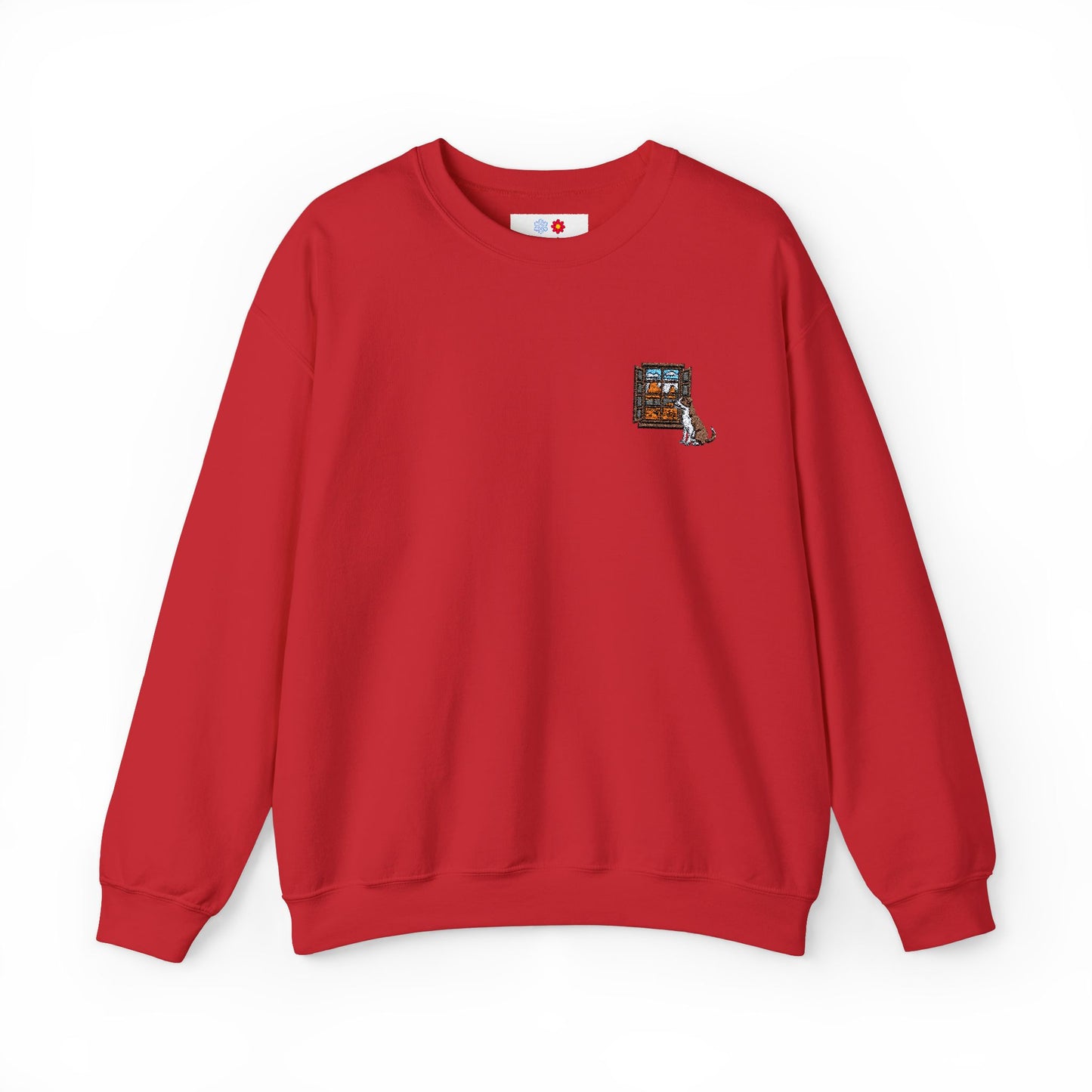 Embroidered Fall Window Crewneck