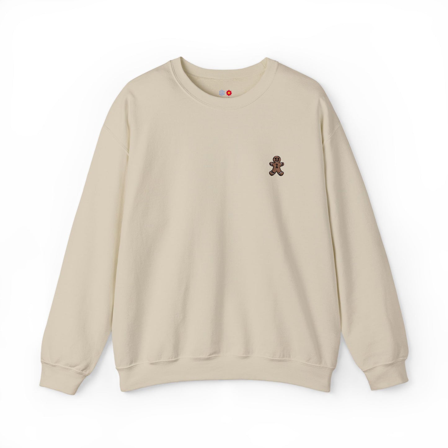 Embroidered  Gingerbread Man Crewneck