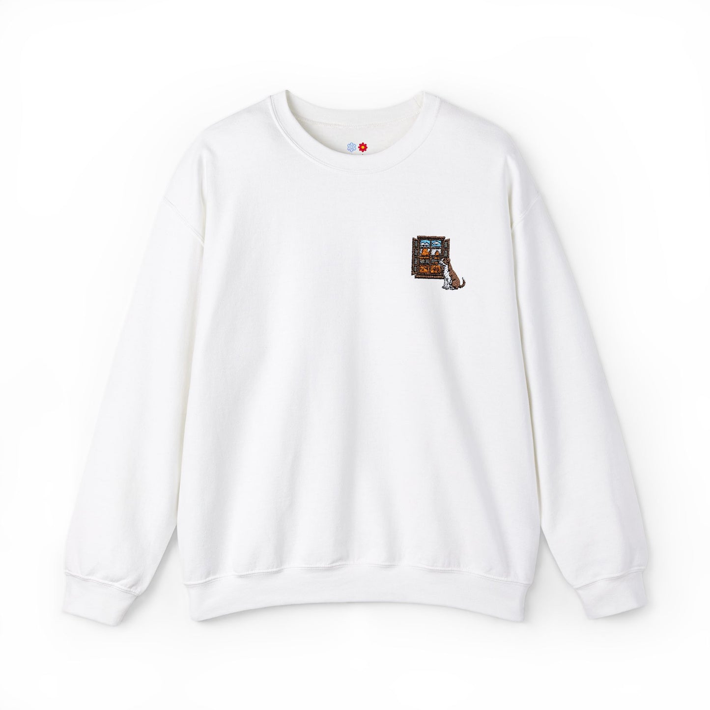 Embroidered Fall Window Crewneck