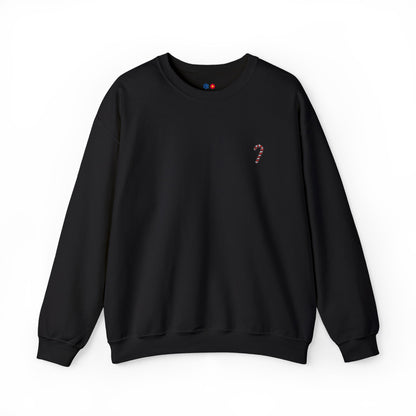 Embroidered Candy Cane Crewneck