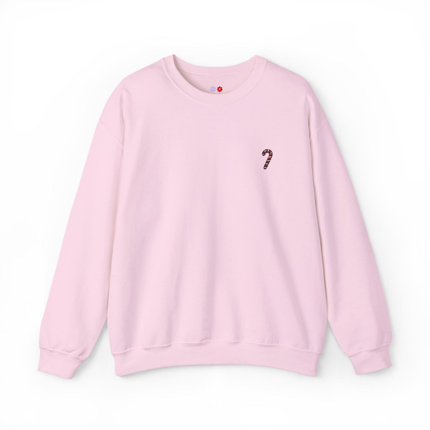 Embroidered Candy Cane Crewneck