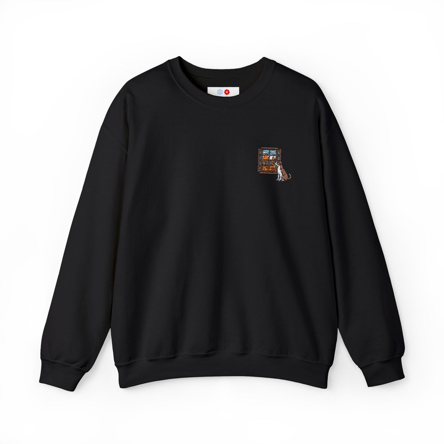 Embroidered Fall Window Crewneck