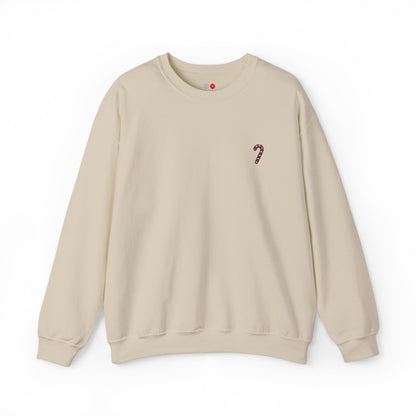 Embroidered Candy Cane Crewneck