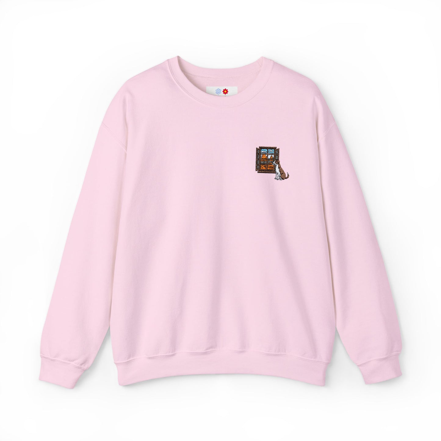 Embroidered Fall Window Crewneck