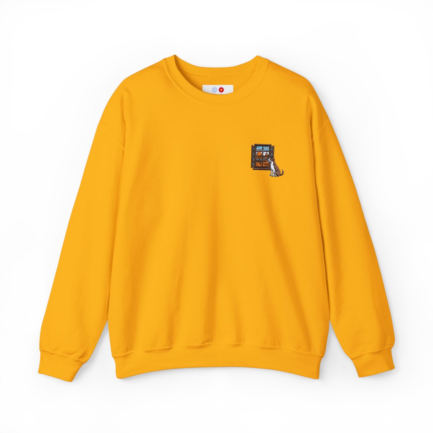 Embroidered Fall Window Crewneck