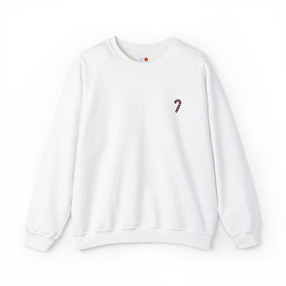 Embroidered Candy Cane Crewneck